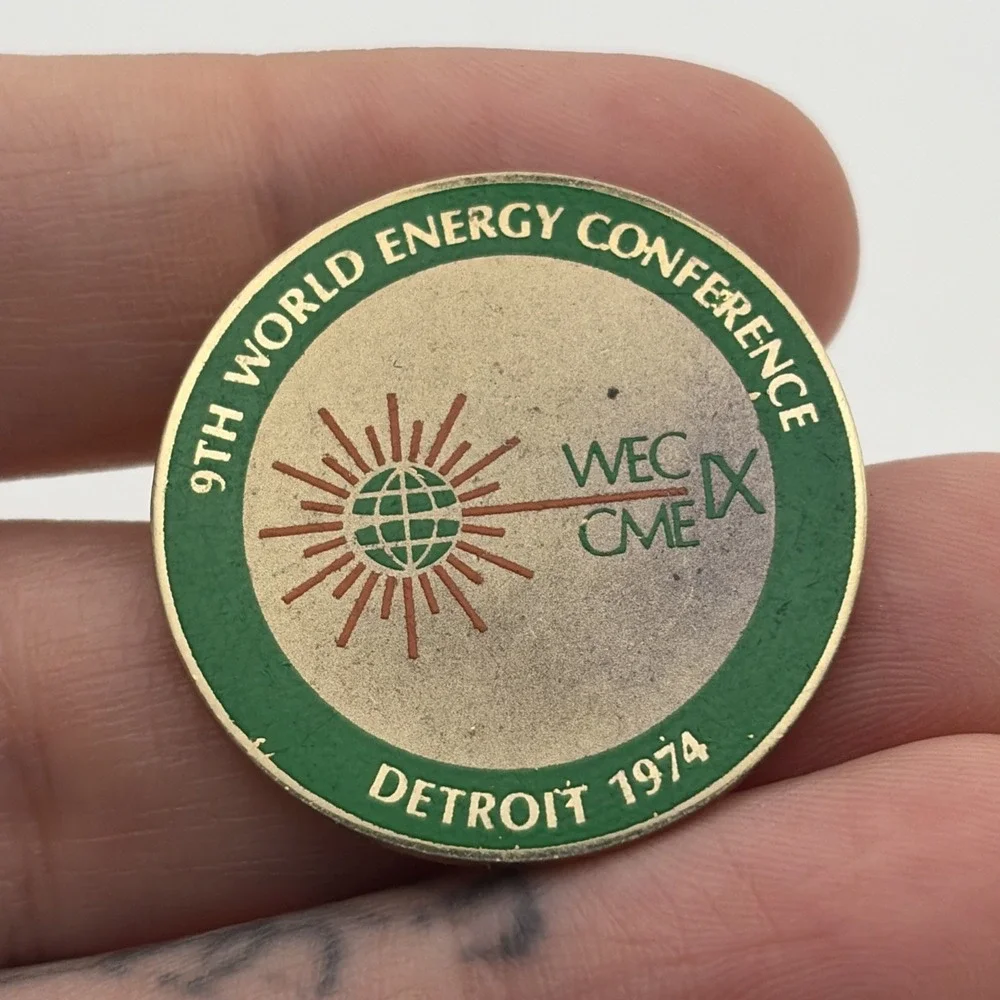 9th World Energy Conference Detroit 1974 Lapel Hat Pin